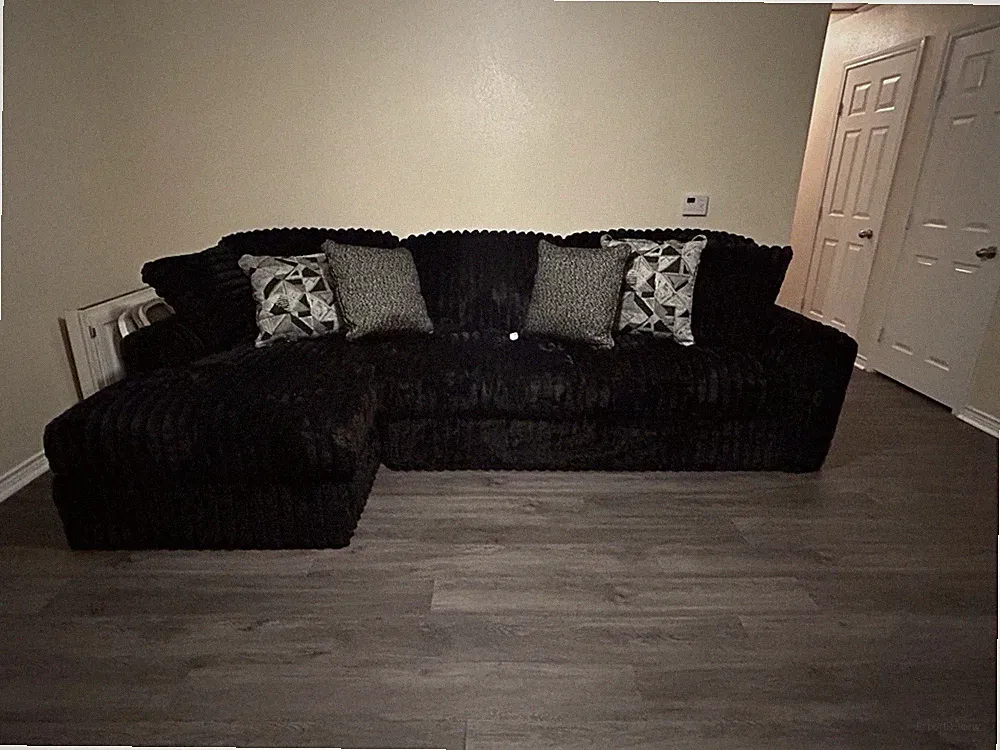 Black Fluffy Couch