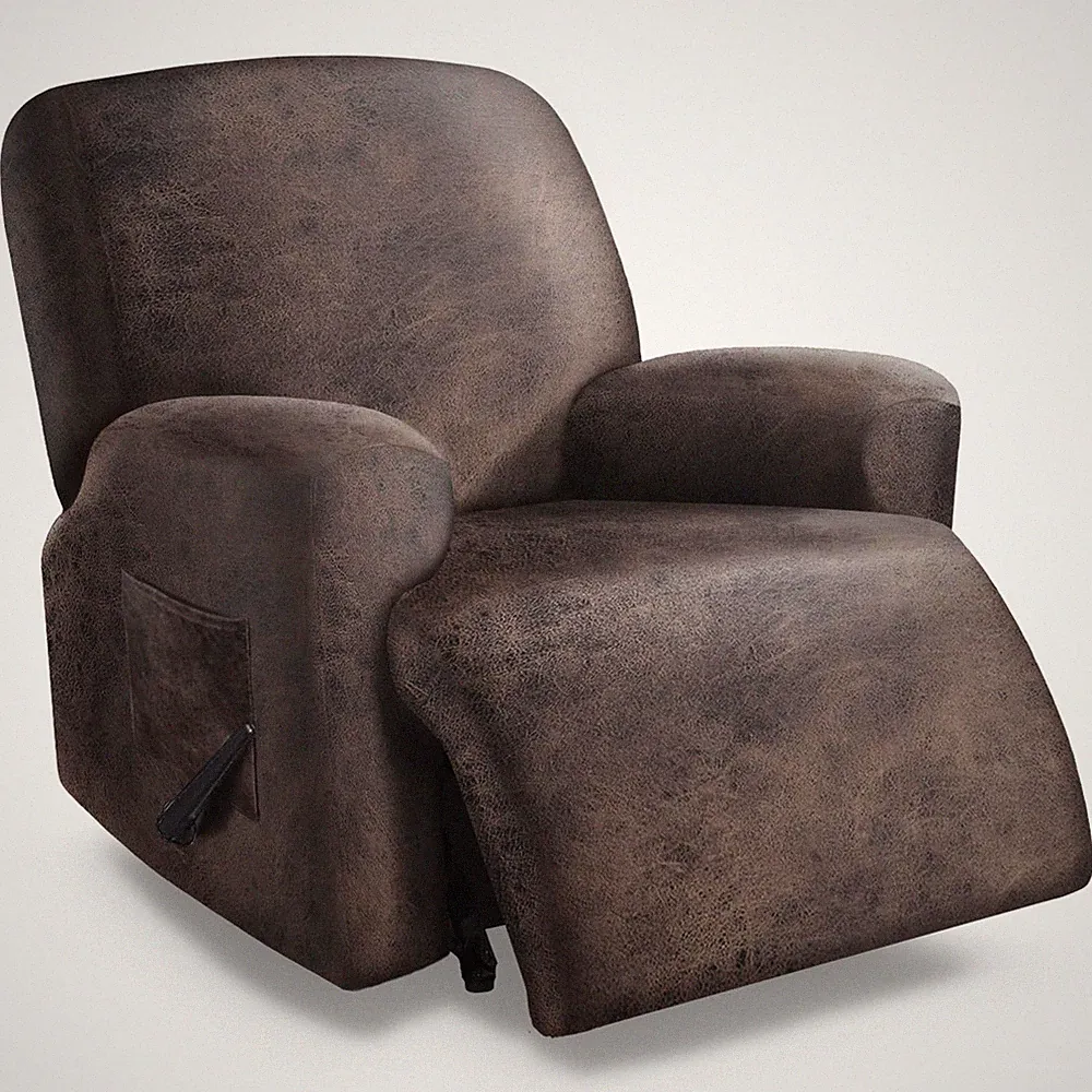 molasofa Leather Like Oversized Recliner Chair Extra Large 1 Seater, 02-brown