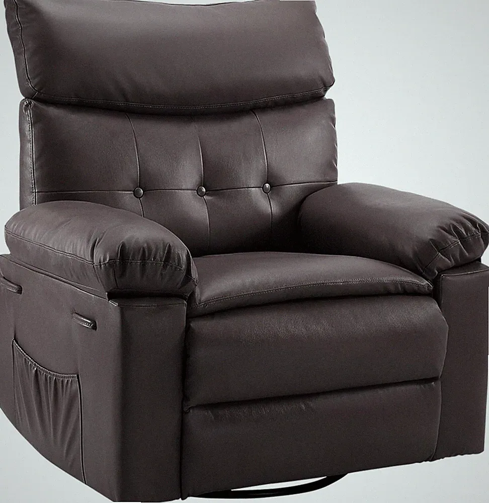 Oversized Recliner Chair, PU Leather Manual Recliner, Reclining Chair for Adults