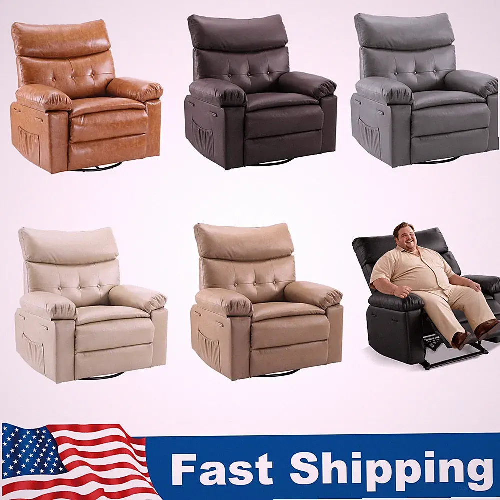 Oversized Swivel Recliner Chair for Adults, 400LB Capacity Manual Recliner